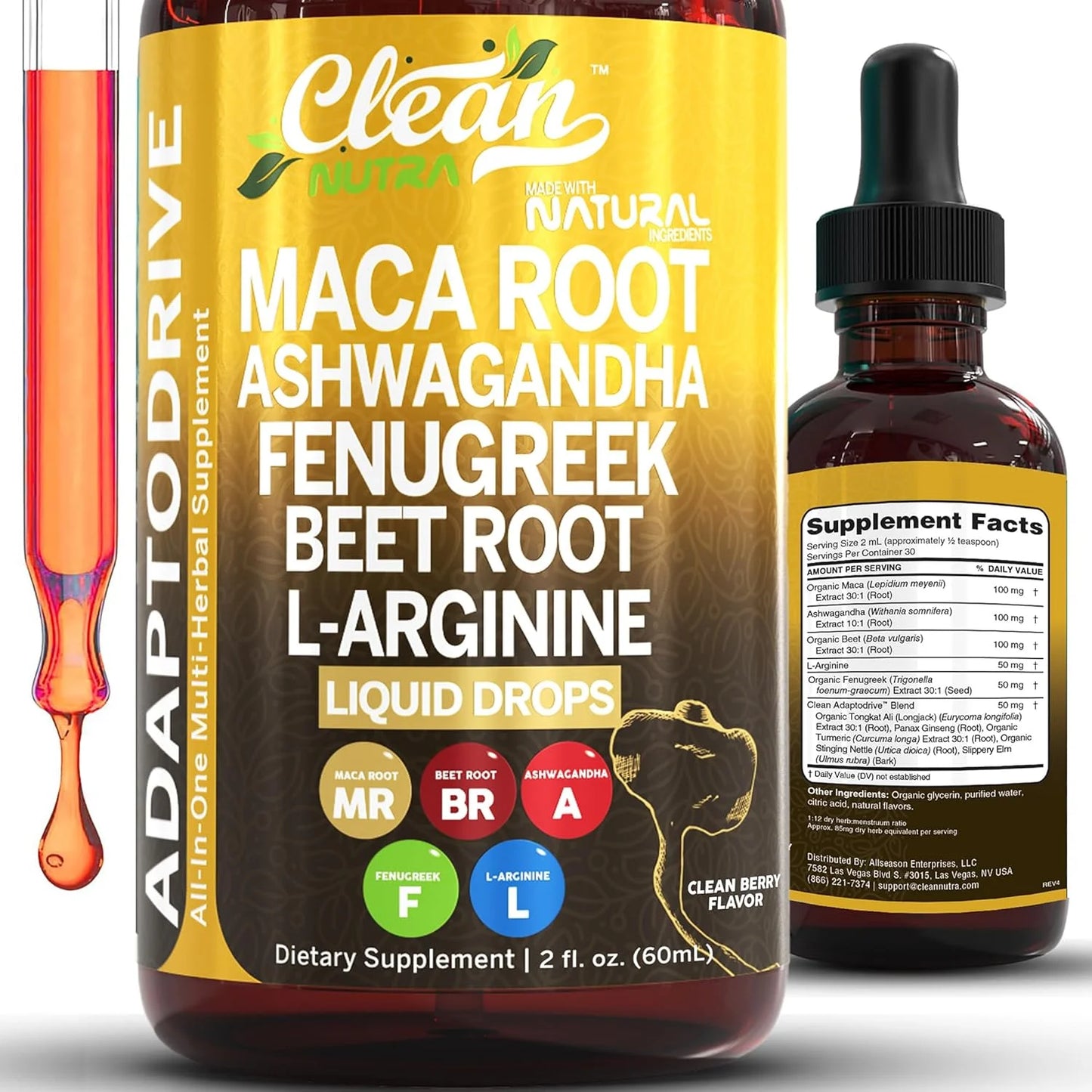 Maca Root Liquid Drops with Ashwagandha